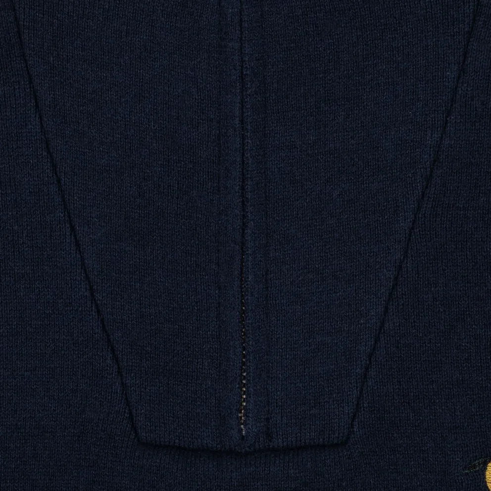 Sweat Zippé Mano | Bleu nuit- Image produit n°2