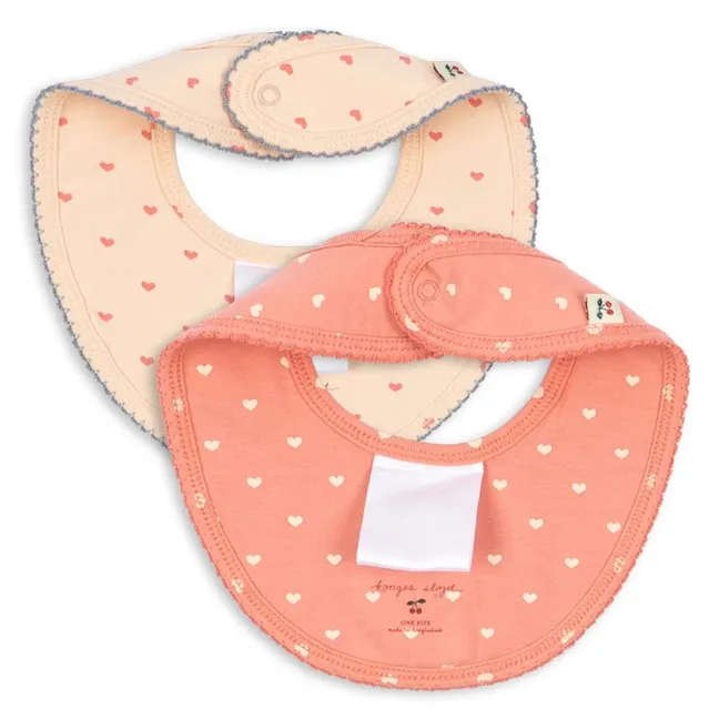 Lot de 2 Bavoirs Canard Coton Bio | Rose