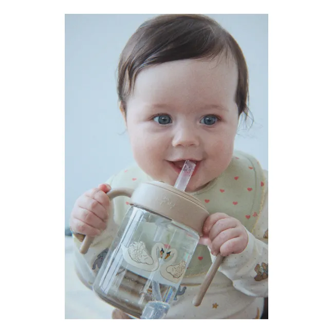 Set of 2 Organic Cotton Cherry Bibs | Sage