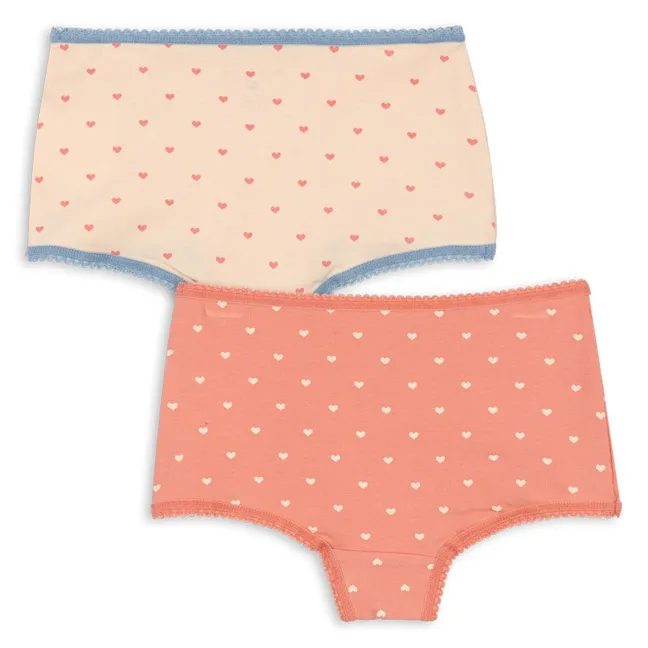 Lot de 2 Hipsters Canard Coton Bio | Rose