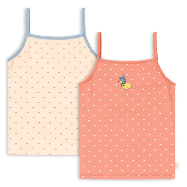 Lot de 2 Débardeurs Canard Coton Bio | Rose