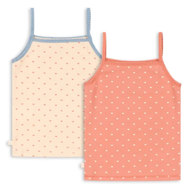 Lot de 2 Débardeurs Canard Coton Bio | Rose
