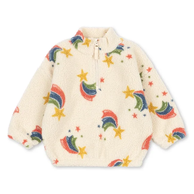 Veste Façon Sherpa Jody Arc-en-Ciel Fibres Recyclées | Ecru