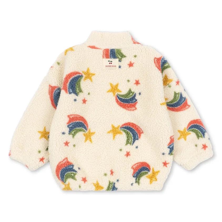 Veste Façon Sherpa Jody Arc-en-Ciel Fibres Recyclées | Ecru- Image produit n°4