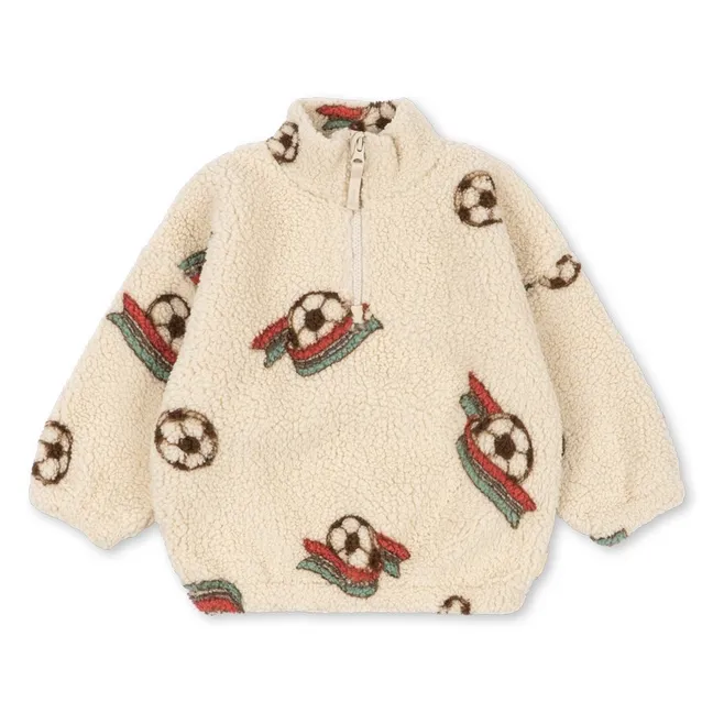Veste Façon Sherpa Jody Football Fibres Recyclées | Ecru