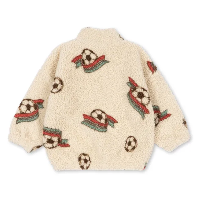 Veste Façon Sherpa Jody Football Fibres Recyclées | Ecru