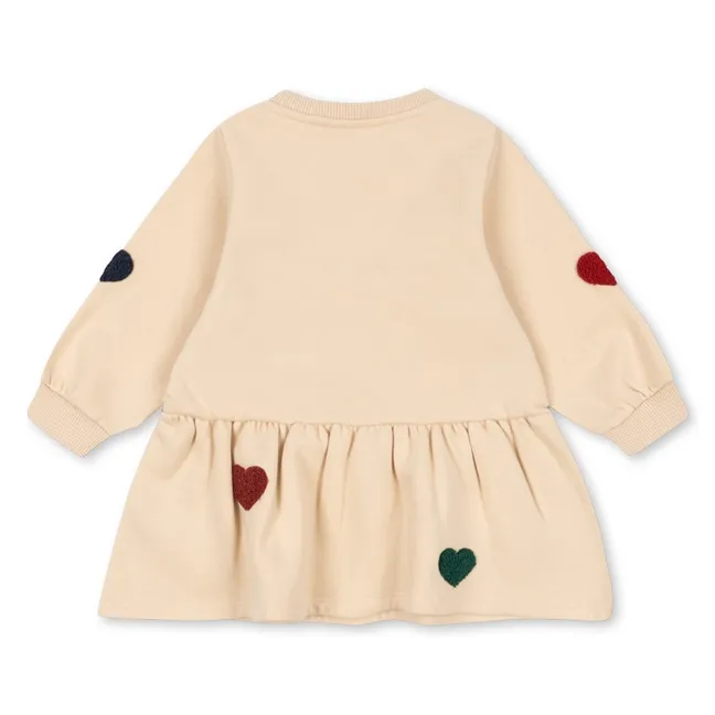 Robe Lou Cœurs Coton Bio | Beige