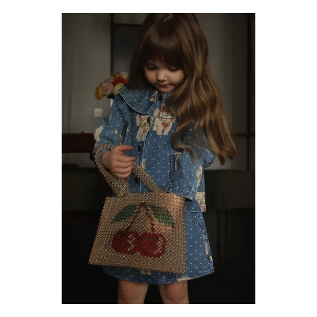 Veste Magot Chats Denim Coton Bio | Bleu
