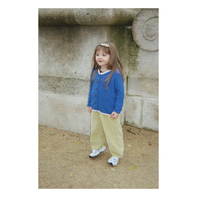 Pantalon Marlo Pois Coton Bio | Jaune