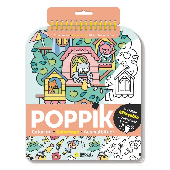 Carnet de coloriages effaçables Cosy Home | Multicolore
