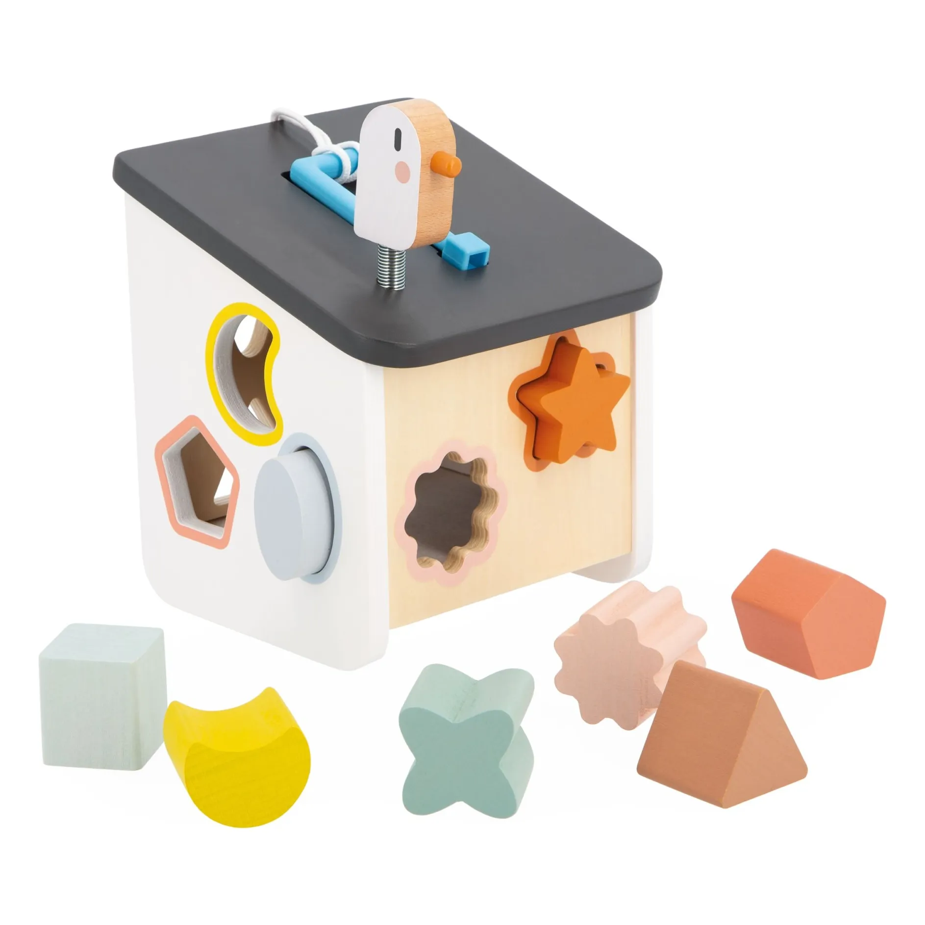 Janod Multicoloured House Of Bird Shapes