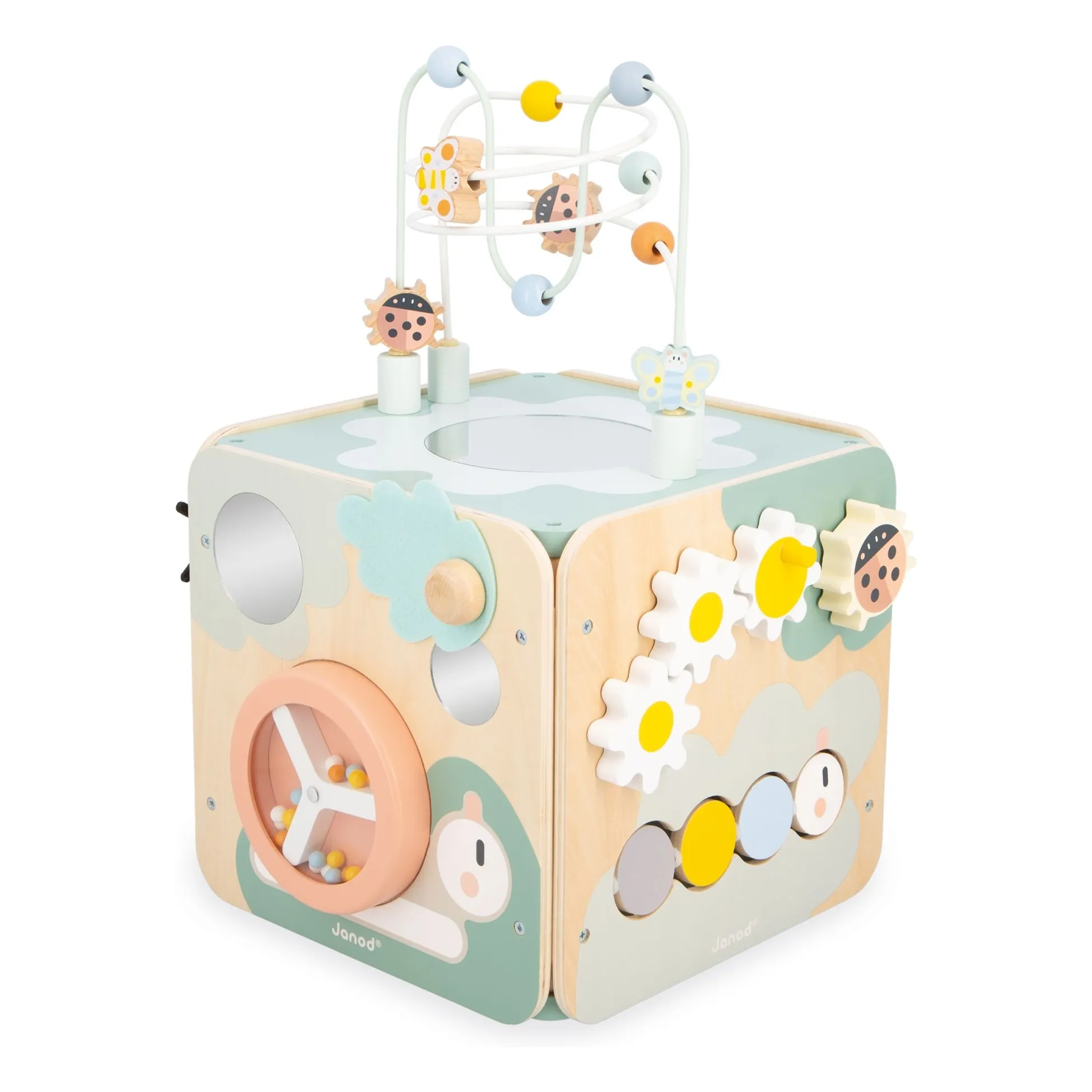 Janod Multicoloured Maxi Cube Multi - Activities