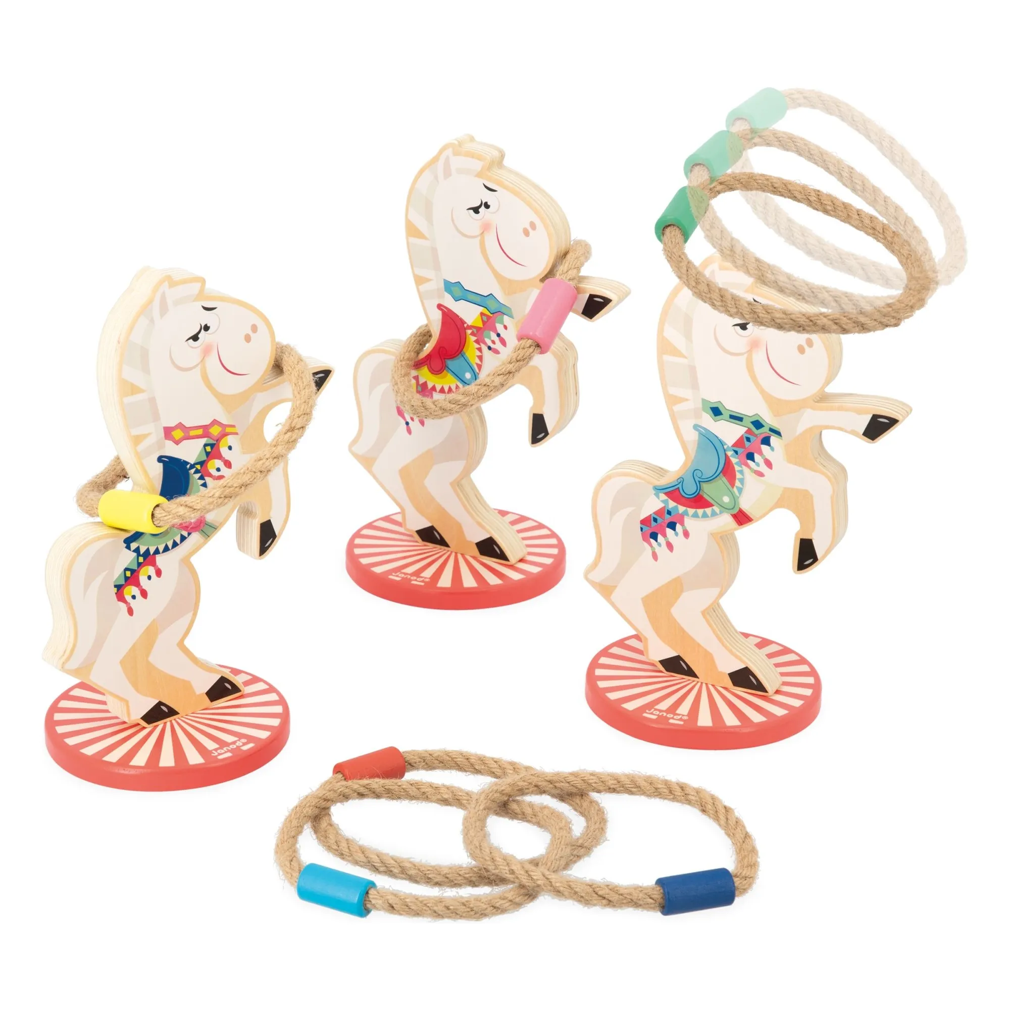 Janod Multicoloured Horse Ring Game