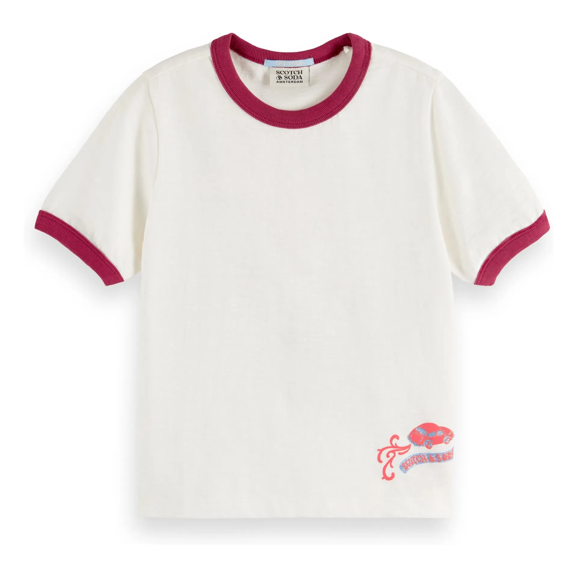 Scotch & Soda White Artwork T-Shirt