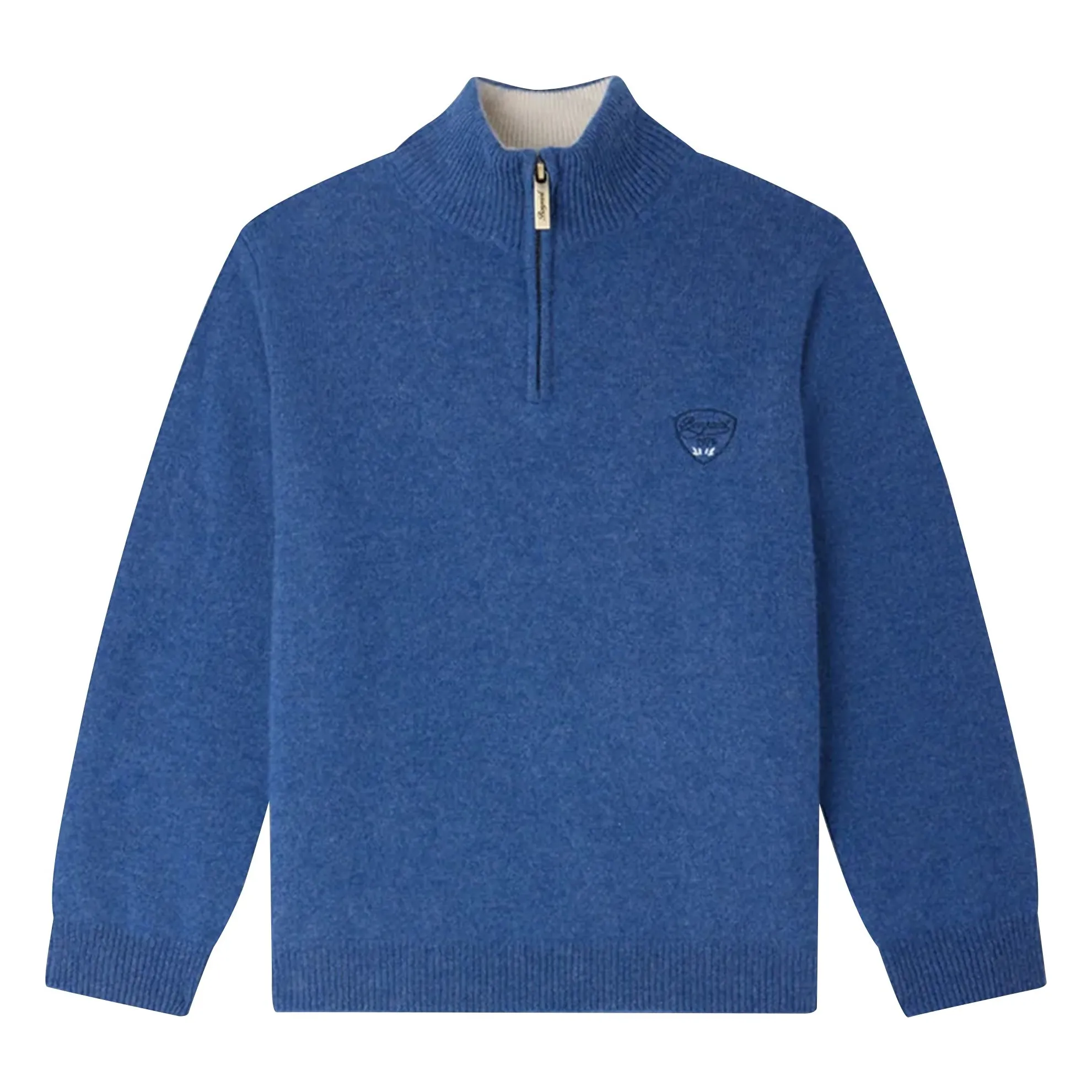 Bonpoint Boys Blue Gert Cashmere Trucker Neck Sweater