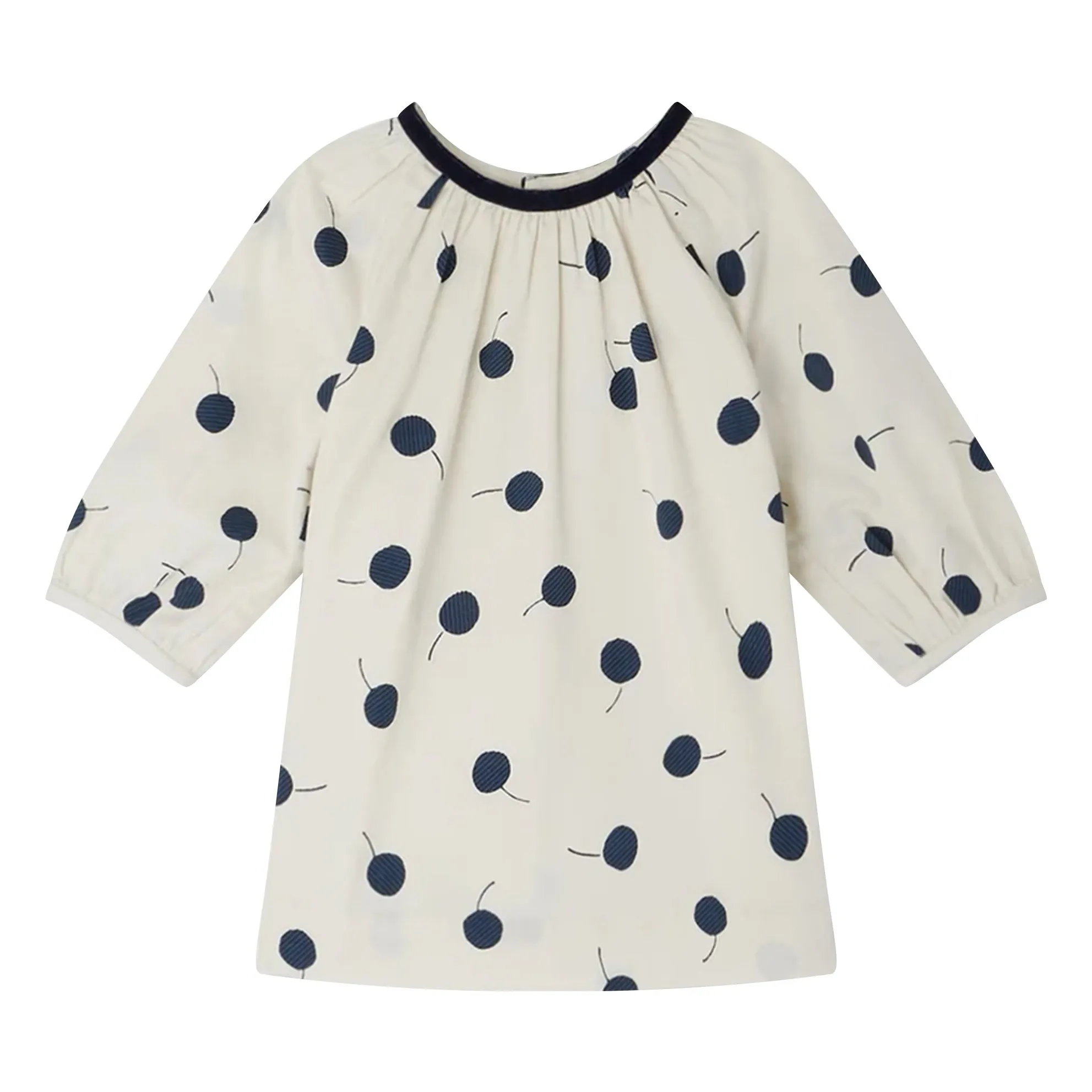 Bonpoint Ecru Gracielle Cherry Pattern Dress