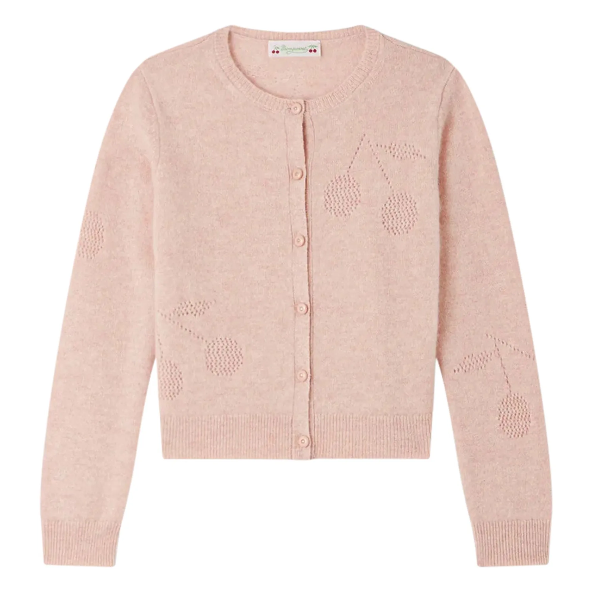 Bonpoint Girls Pink Ginger Cashmere Cardigan