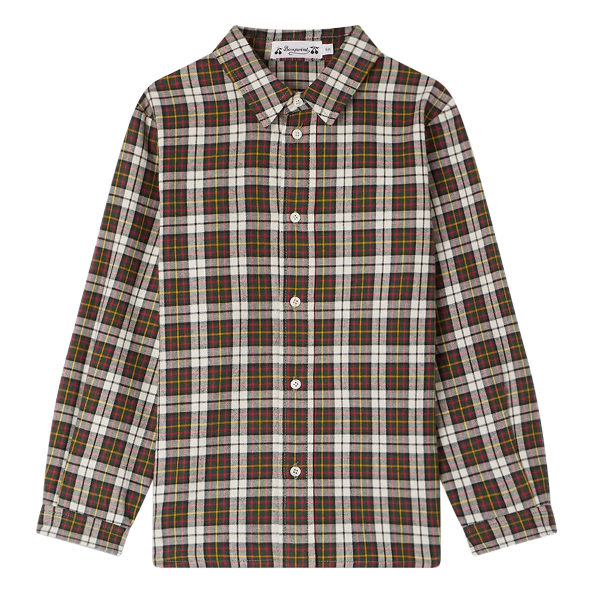 Bonpoint Boys Green Daho Shirt With Checkers