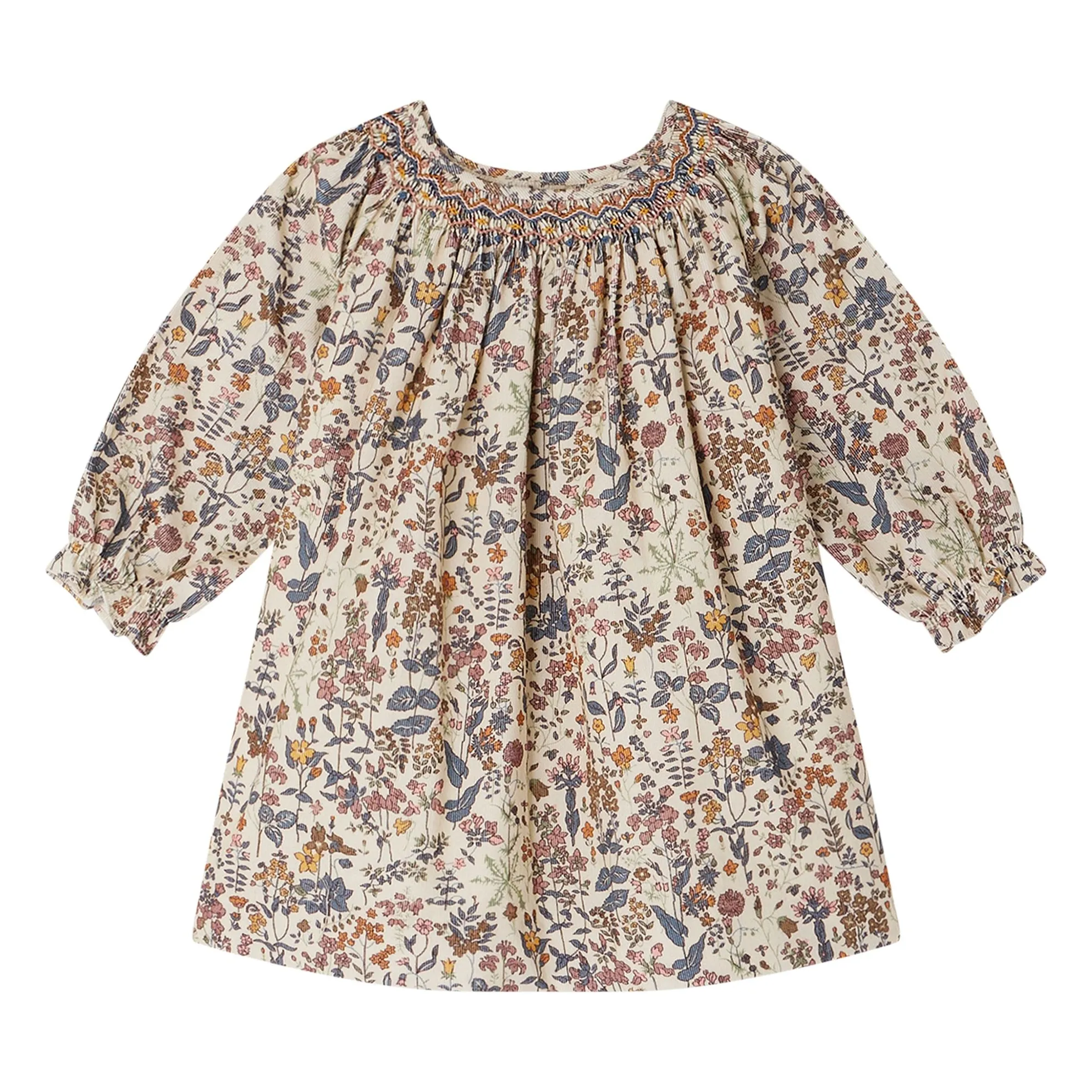 Bonpoint Beige Griottine Liberty Fabric Dress