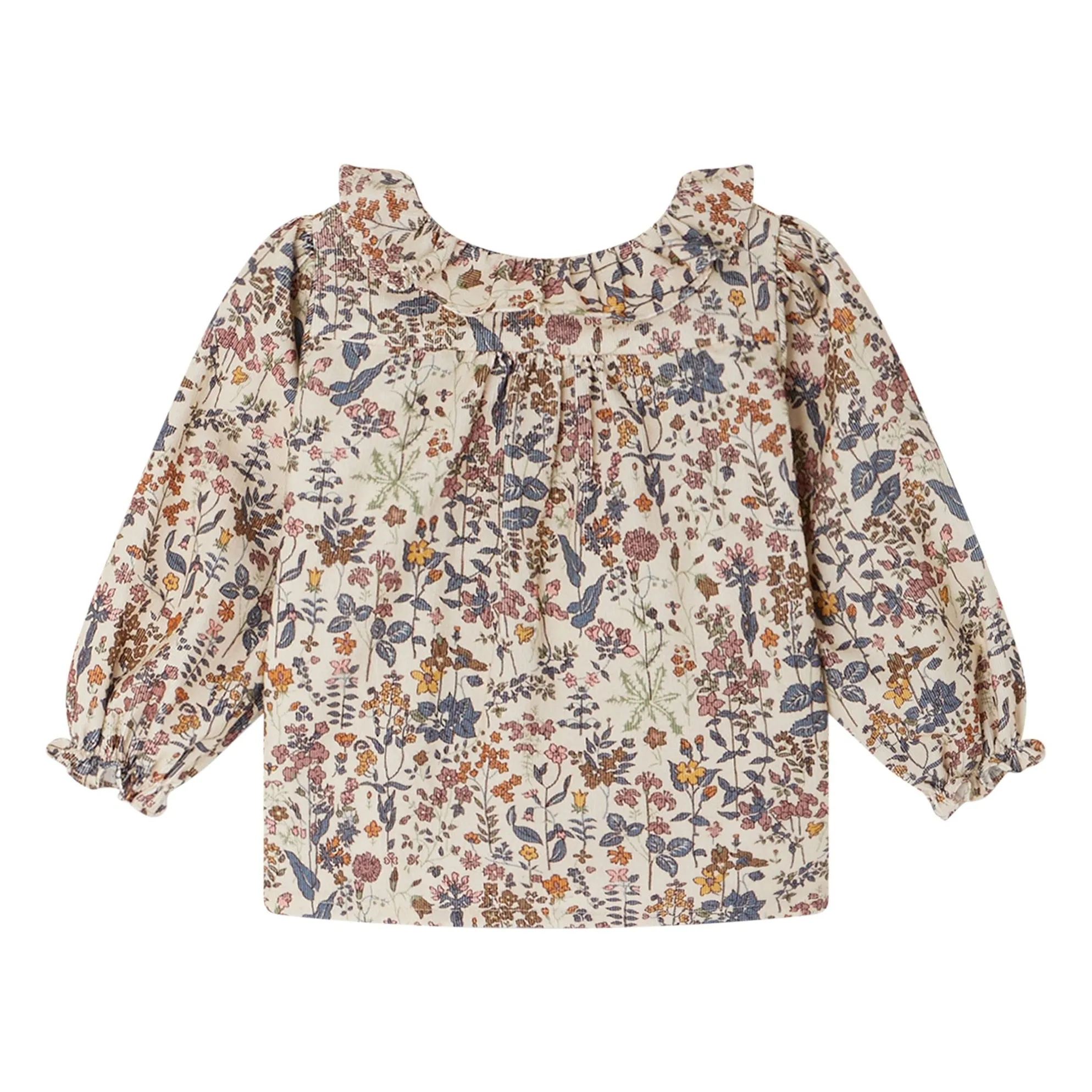 Bonpoint Beige Gigi Velvet Liberty Fabric Blouse
