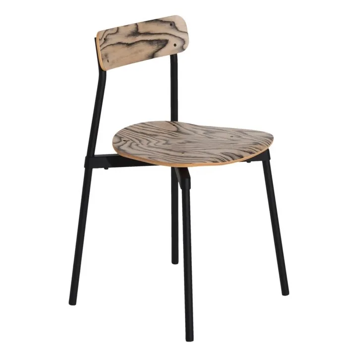 Silla de madera de haya Fromme | Negro- Imagen del producto n°0