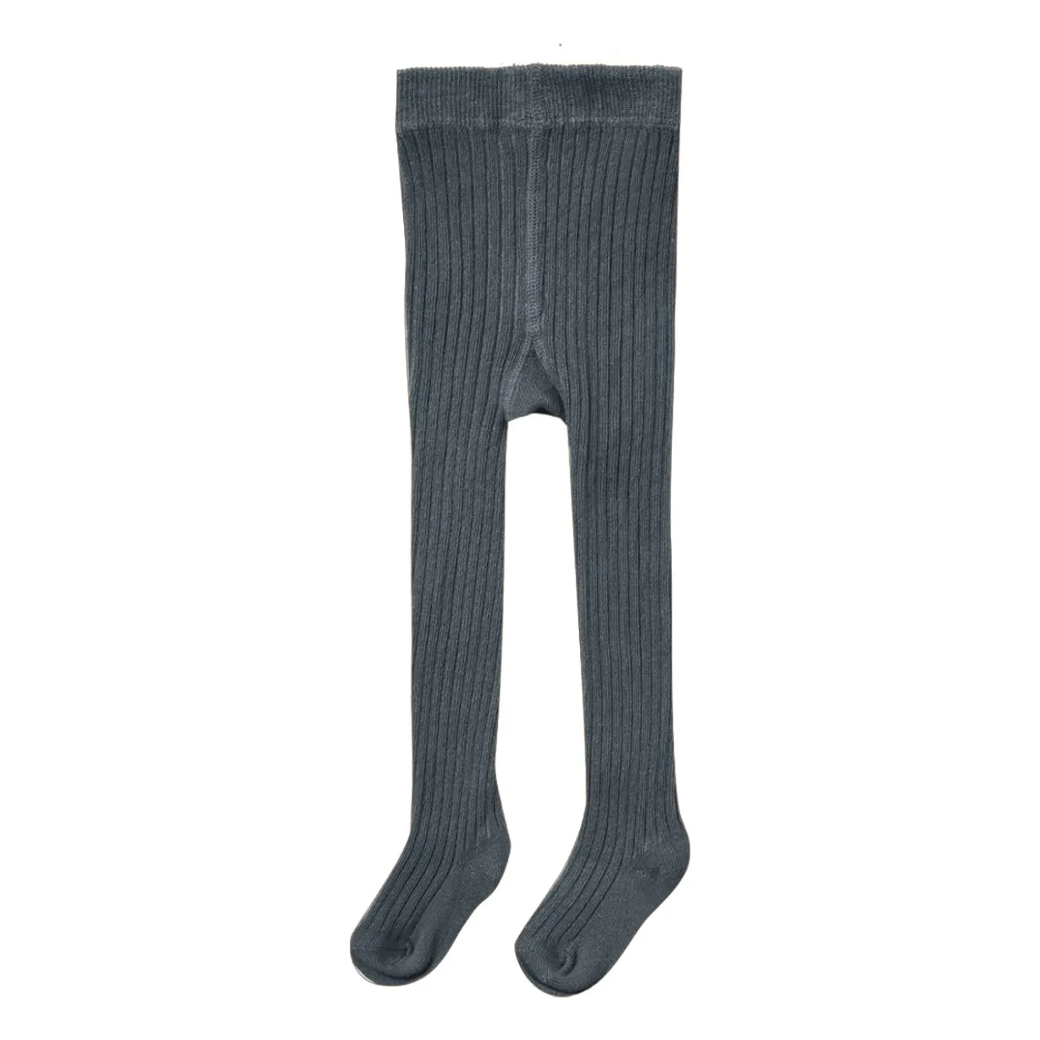 Quincy Mae Blue Ribbed Tights