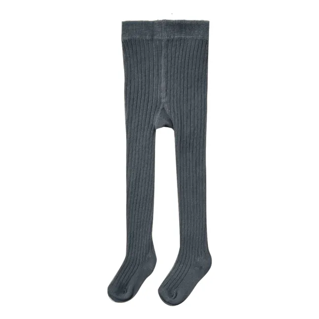 Ribbed tights | Blue