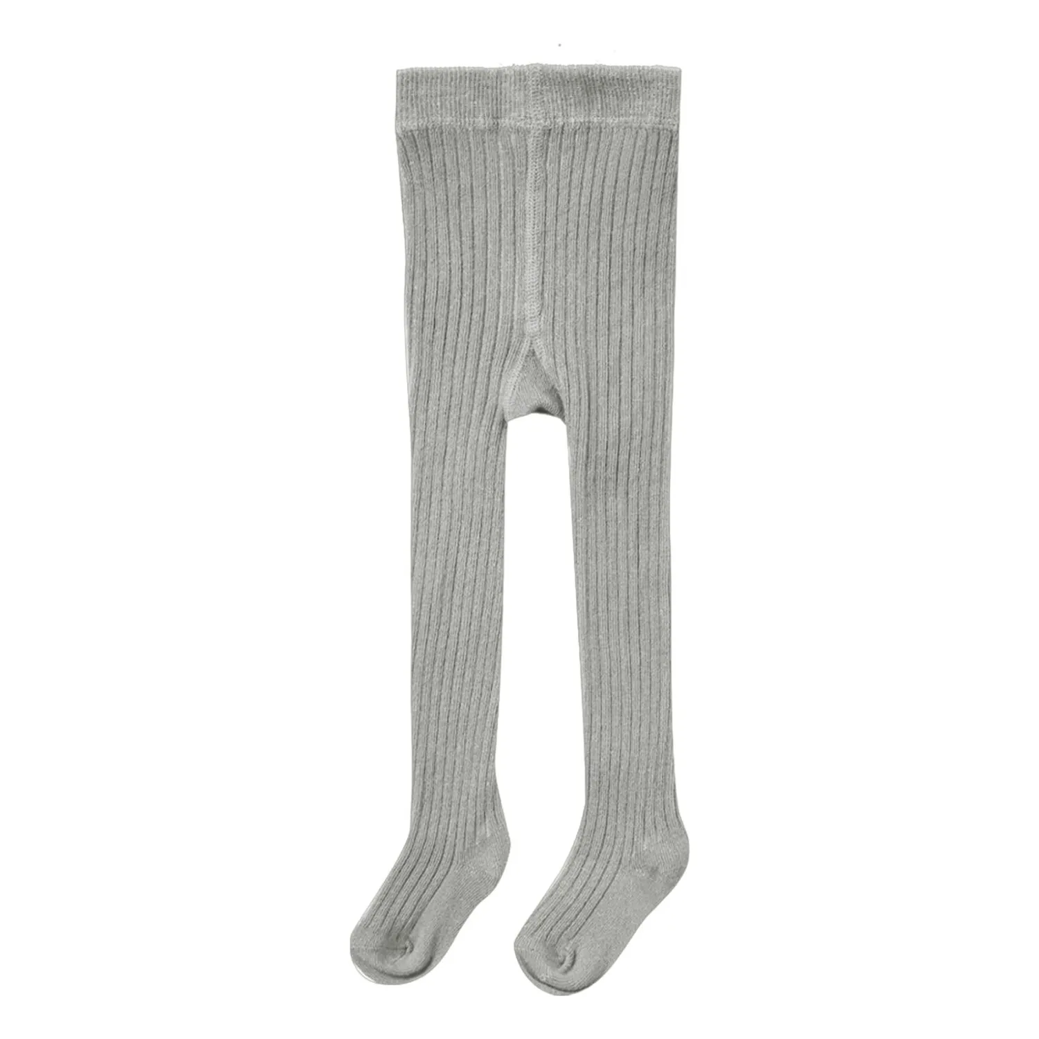 Quincy Mae Grey Blue Ribbed Tights