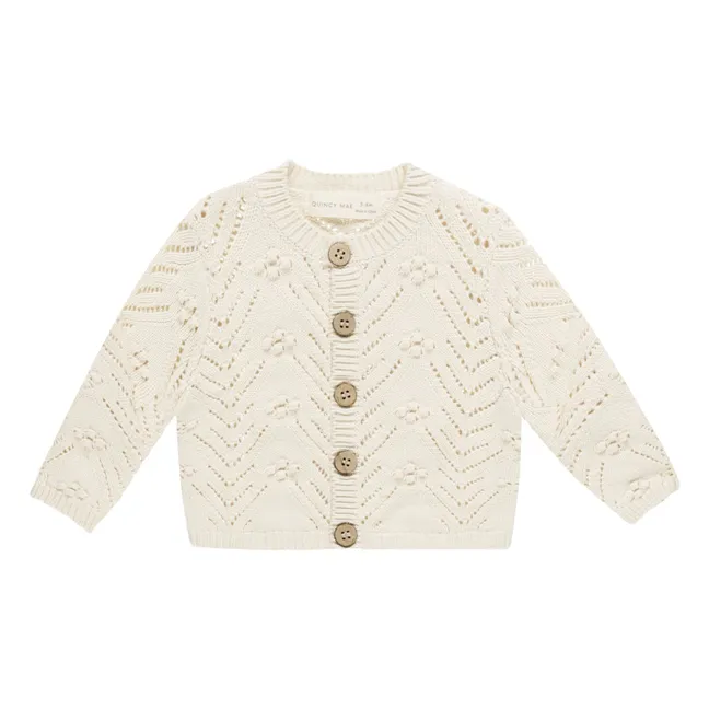 Openwork cardigan | Ecru