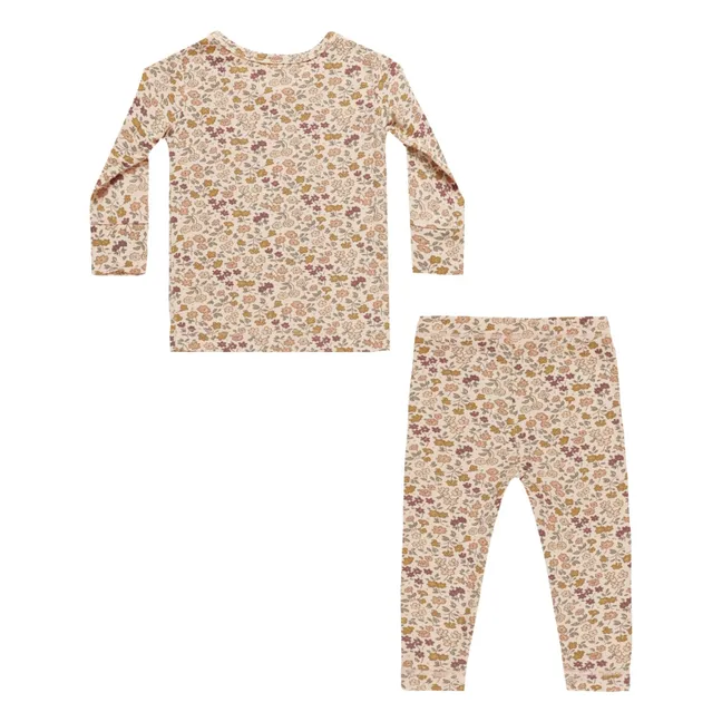 Pijama de flores | Beige rosado