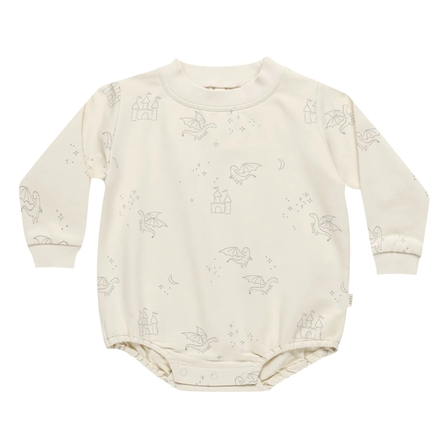 Quincy Mae Ecru Dragons Romper