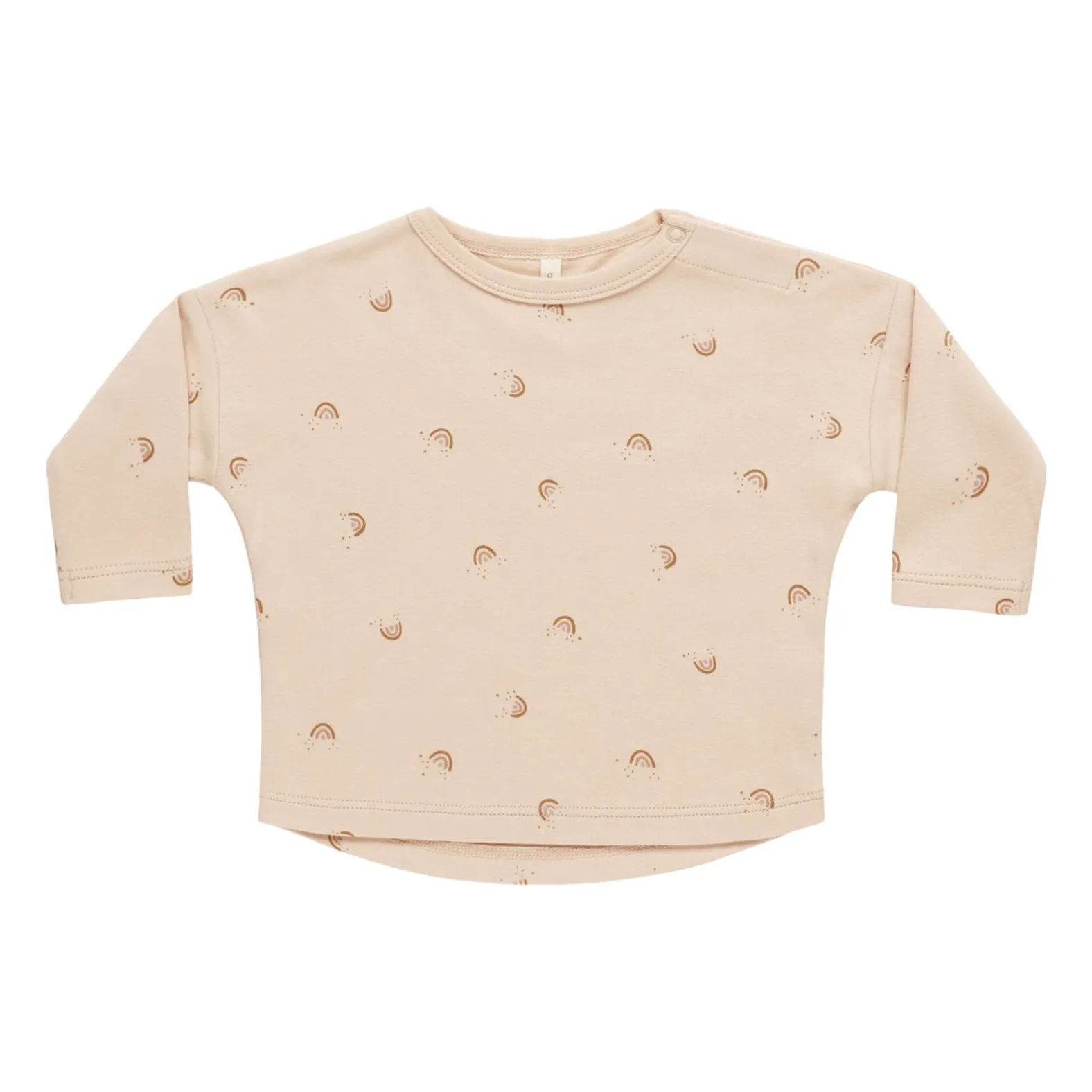Quincy Mae Beige Pink Rainbow T-Shirt