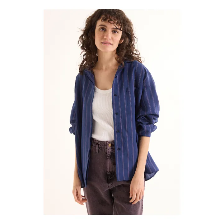 Sacrécoeur Grace Soko Shirt Stripes Navy blue Smallable