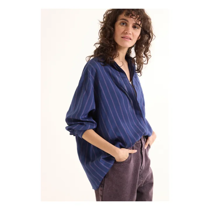 Sacrécoeur Grace Soko Shirt Stripes Navy blue Smallable