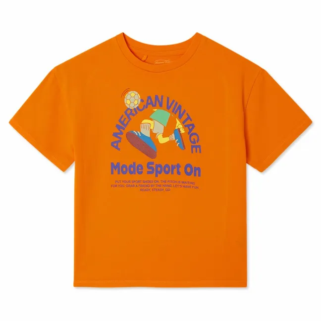 Fizvalley Mode Sport On T-shirt | Orange