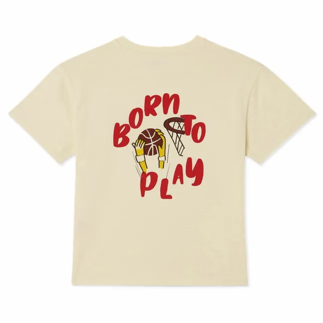 T-shirt Fizvalley Born To Play | Ivoire