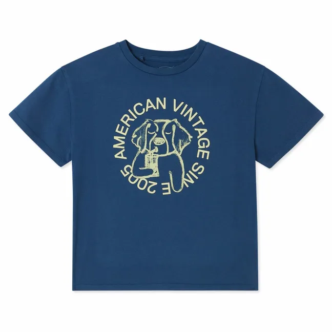 T-shirt Fizvalley Chien | Bleu
