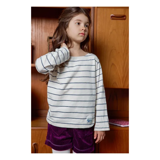 T-shirt Poulpe Rayé | Ecru