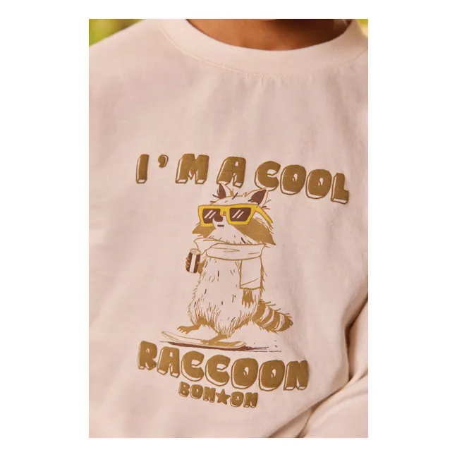 T-shirt Taxo Raccoon | Ecru
