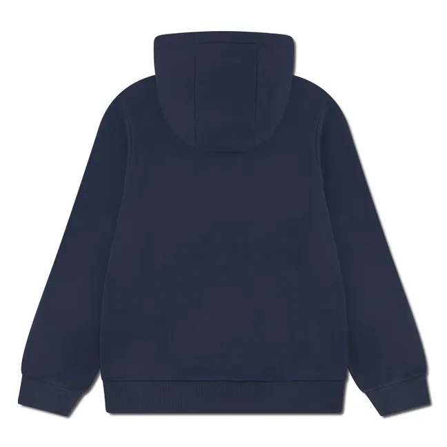 Sweat à Capuche Zippé Logo | Bleu marine