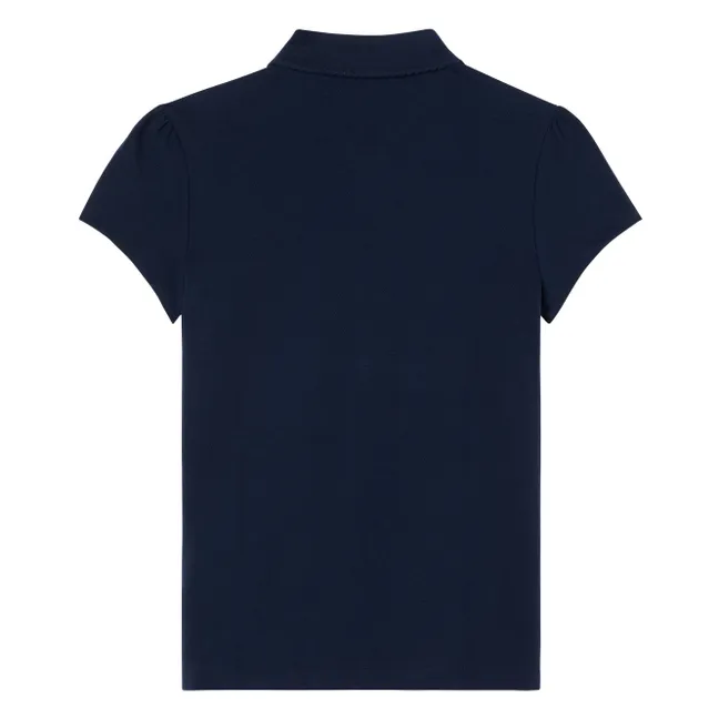 Polo Logo Coton Bio | Bleu marine