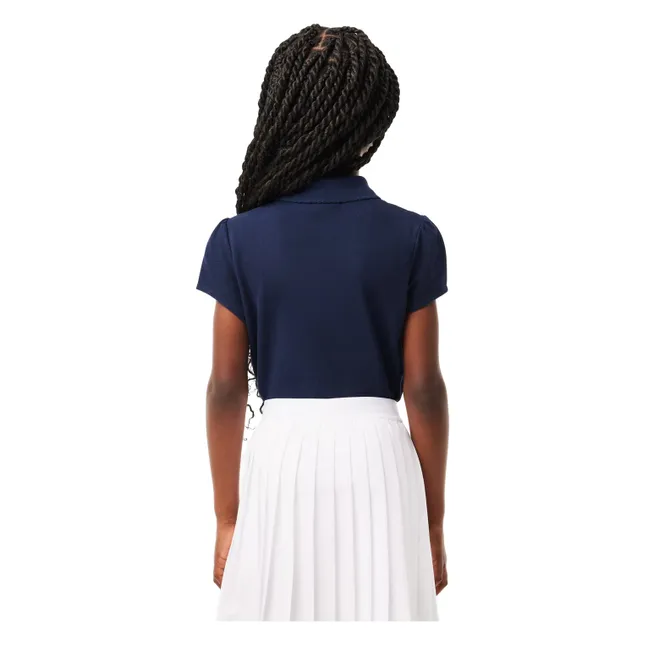 Polo Logo Coton Bio | Bleu marine