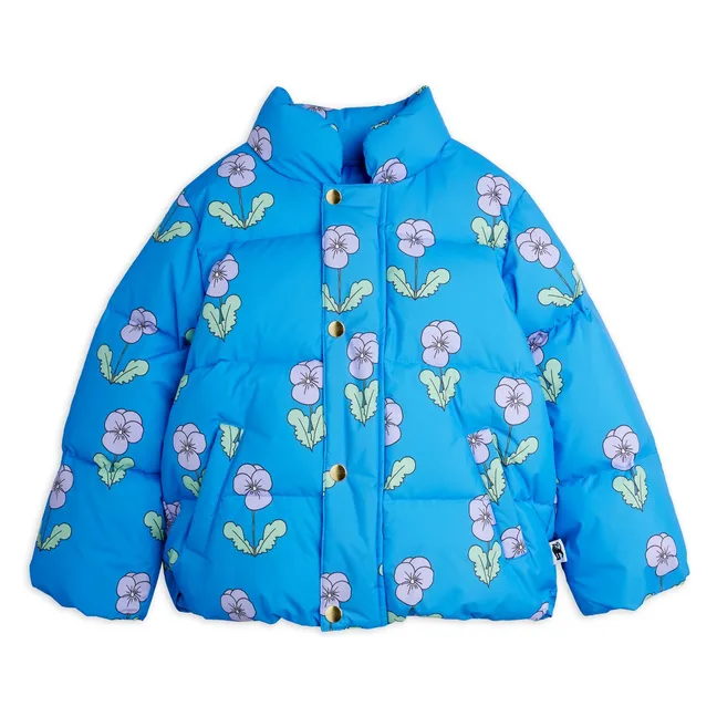 Recycled Fiber Flower Down Jacket | Blue