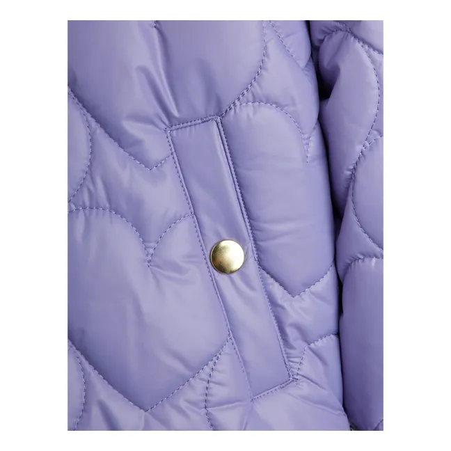 Recycled Fiber Hearts Down Jacket | Purple