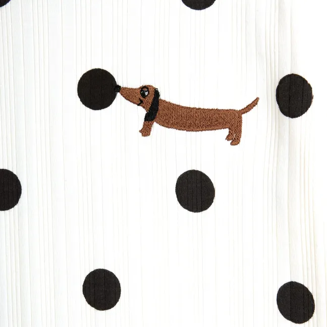 T-shirt Pois Coton Bio | Ecru