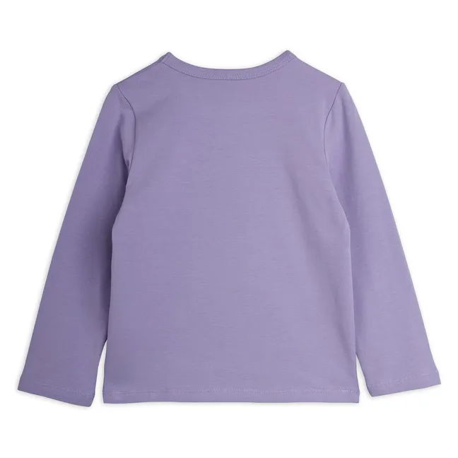 T-shirt Fleurs Coton Bio | Violet