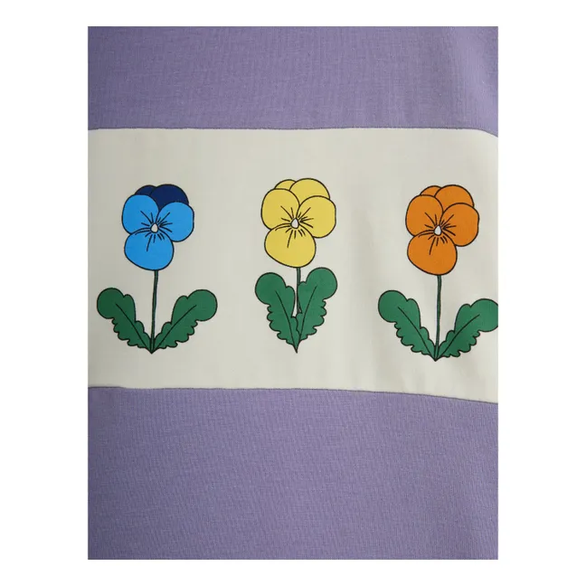 T-shirt Fleurs Coton Bio | Violet