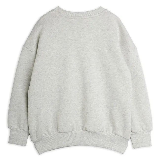 Sweat Fleurs Coton Bio | Gris chiné