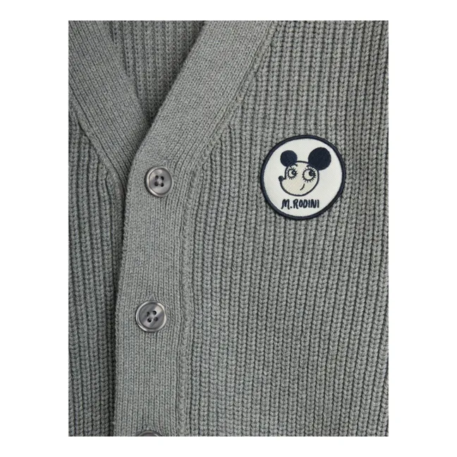 Organic cotton cardigan | Heather grey