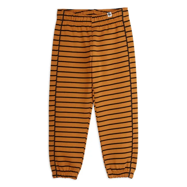 Jogger Rayé Coton Bio | Marron